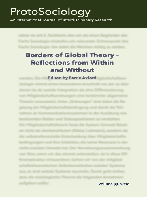 Title details for Borders of Global Theory--Reflections from Within and Without by Barrie Axford - Wait list